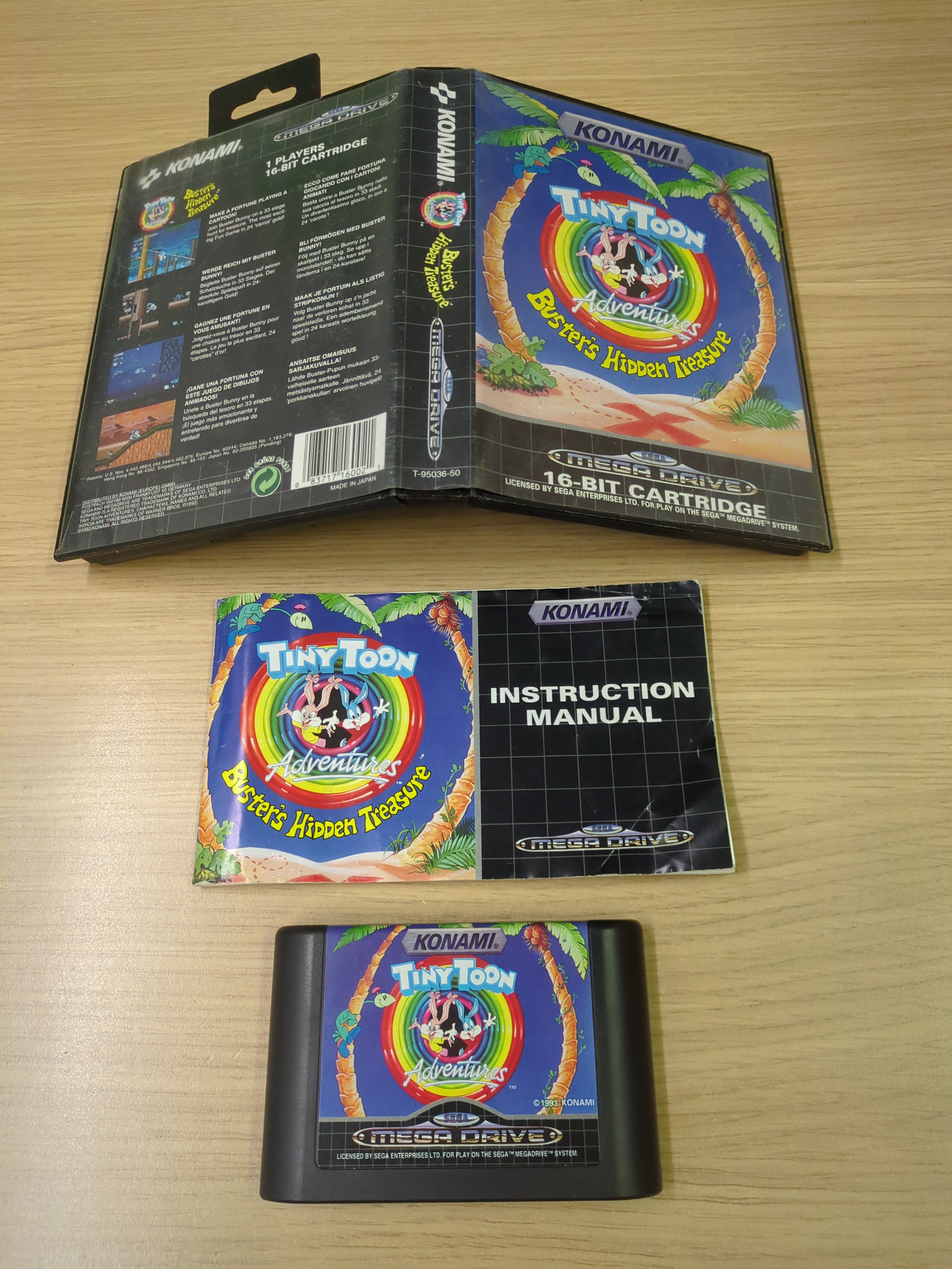 Tiny Toon Adventures: Buster's Hidden Treasure Sega Mega Drive game Tiny Toon Adventures: Buster's Hidden Treasure Sega Mega Drive game